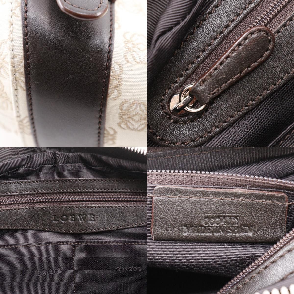 Loewe Loewe Vintage Anagram Handbag Canvas with Leather Size ONE SIZE - 5 Thumbnail