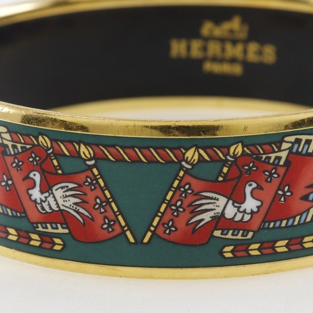 Hermes Hermes Caleche Bangle Bracelet Enamel Size ONE SIZE - 3 Thumbnail