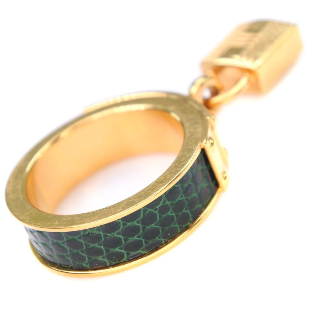 Hermes Hermes Kelly Gavroche Ring Gold plated and Leather Size ONE SIZE - 3 Thumbnail
