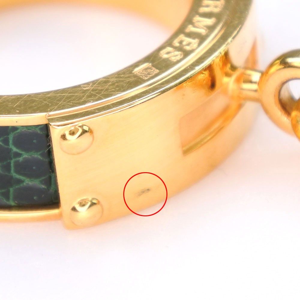 Hermes Hermes Kelly Gavroche Ring Gold plated and Leather Size ONE SIZE - 7 Thumbnail