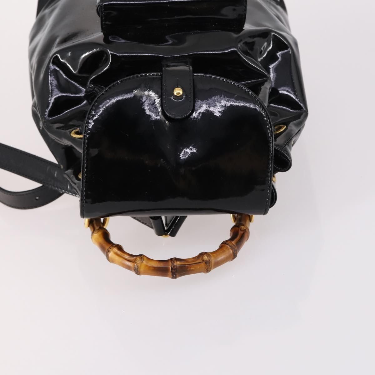 Gucci Gucci Vintage Bamboo Backpack Patent Size ONE SIZE - 8 Thumbnail