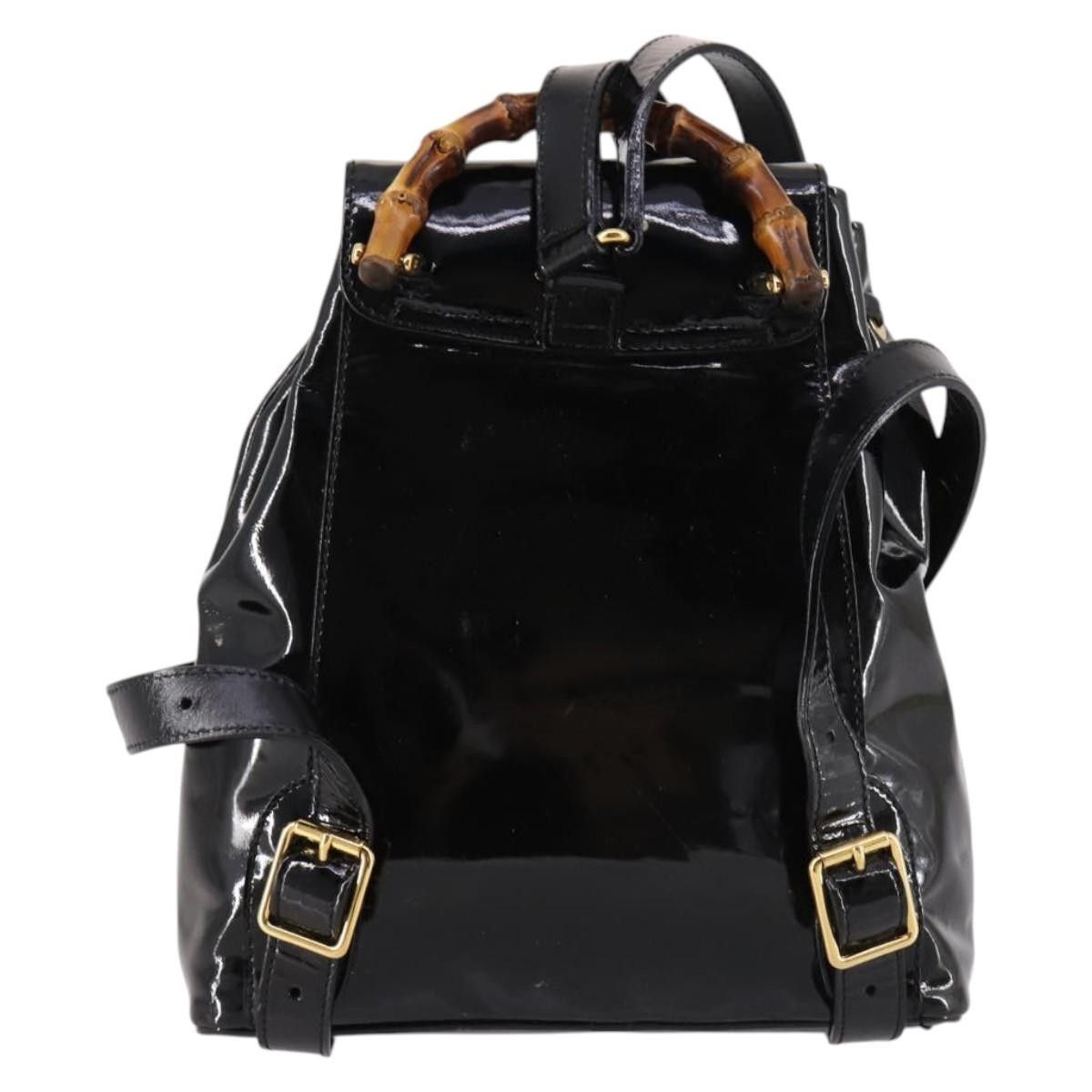 Gucci Gucci Vintage Bamboo Backpack Patent Size ONE SIZE - 2 Thumbnail