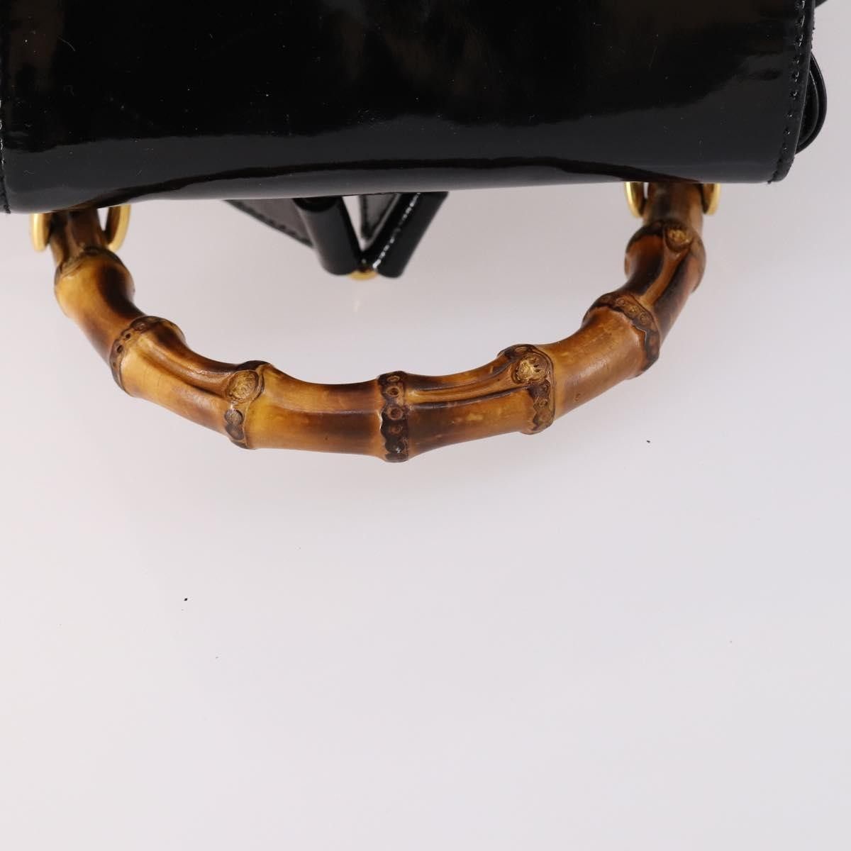 Gucci Gucci Vintage Bamboo Backpack Patent Size ONE SIZE - 15 Thumbnail