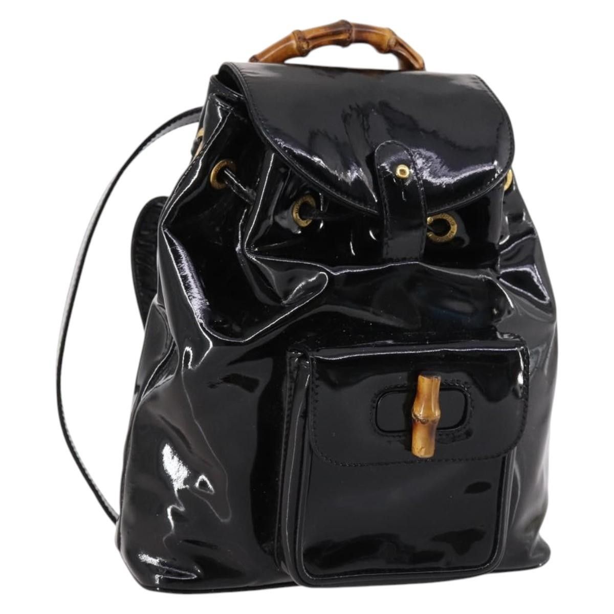 Gucci Gucci Vintage Bamboo Backpack Patent Size ONE SIZE - 23 Thumbnail