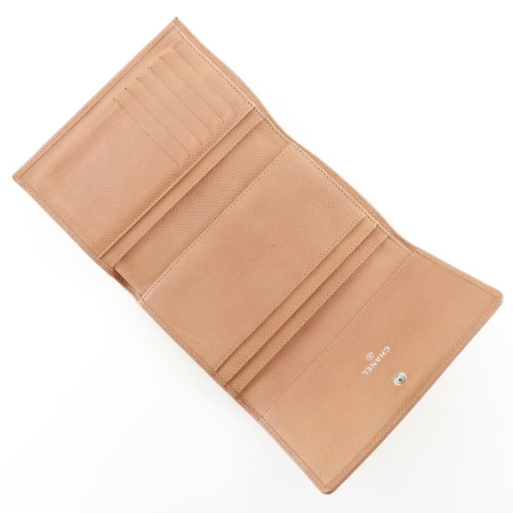 Chanel Chanel CC Trifold Flap Wallet Leather Size ONE SIZE - 3 Thumbnail