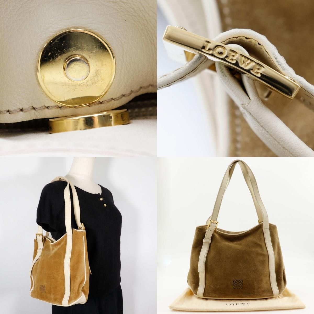 Loewe Loewe Anagram Shoulder Bag Suede Size ONE SIZE - 10 Thumbnail