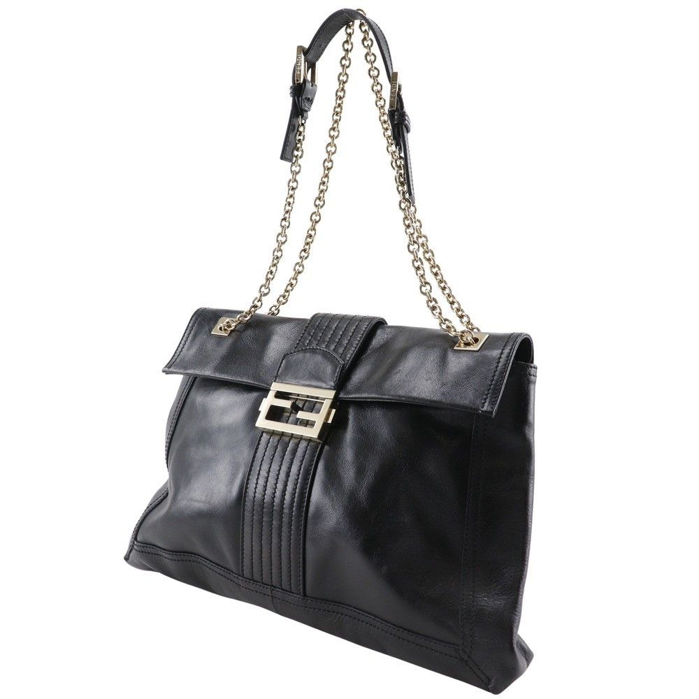 Fendi Fendi Maxi Baguette Chain Shoulder Bag Leather Size ONE SIZE - 11 Thumbnail