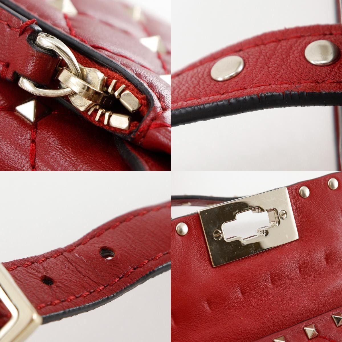 Valentino Valentino Garavani Rockstud Shoulder Bag Leather Size ONE SIZE - 7 Thumbnail