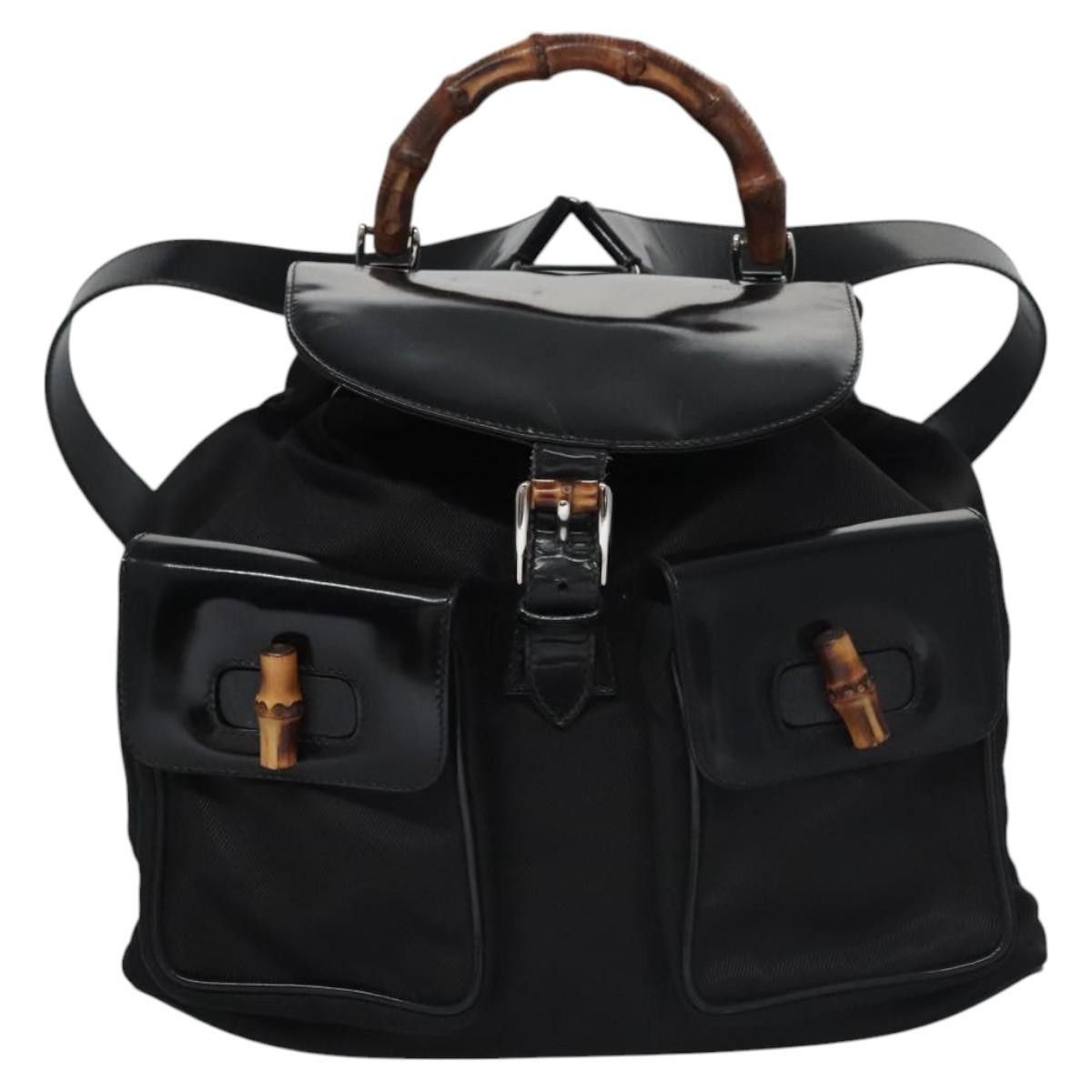 Gucci Gucci Vintage Bamboo Backpack Patent Size ONE SIZE - 24 Thumbnail