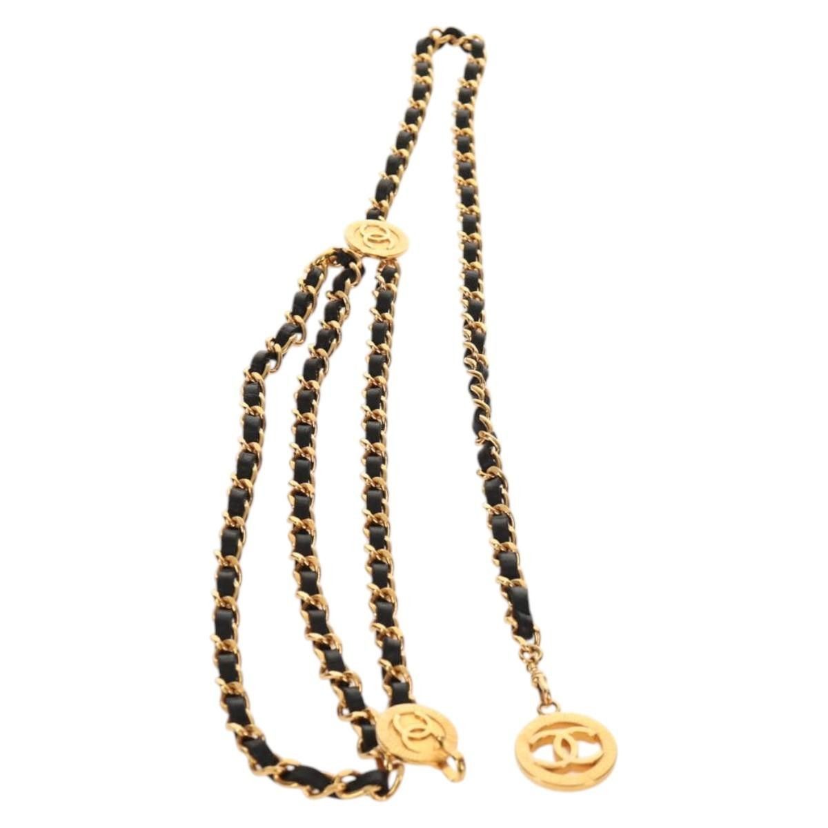 Chanel Chanel Vintage Multi-Chain Medallion Belt Metal and Leather Size ONE SIZE - 2 Thumbnail