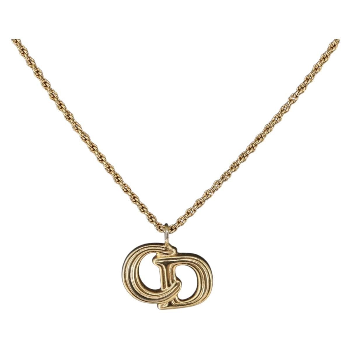 Dior Christian Dior CD Pendant Necklace Metal Size ONE SIZE - 2 Thumbnail