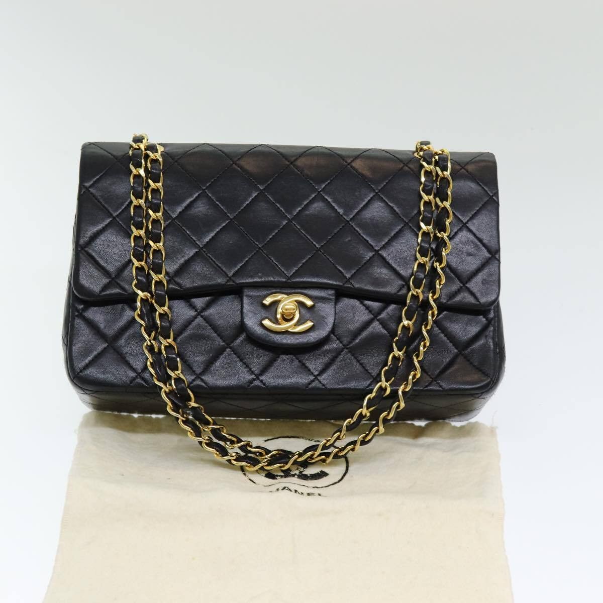 Chanel Chanel Vintage Classic Double Flap Bag Quilted Lambskin Size ONE SIZE - 12 Thumbnail