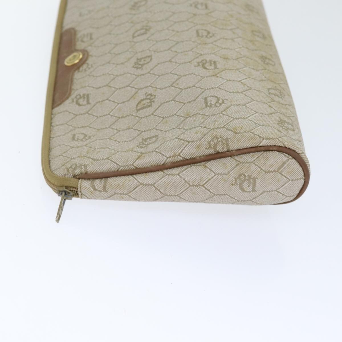 Dior Christian Dior Vintage Honeycomb Zip Pouch Coated Canvas Size ONE SIZE - 4 Thumbnail