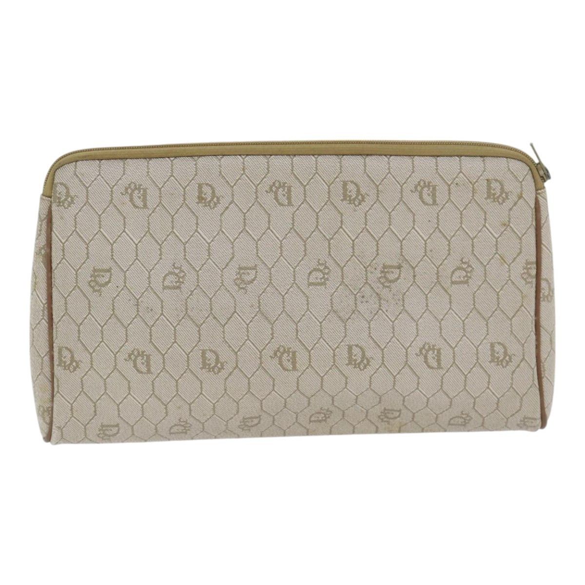Dior Christian Dior Vintage Honeycomb Zip Pouch Coated Canvas Size ONE SIZE - 2 Thumbnail