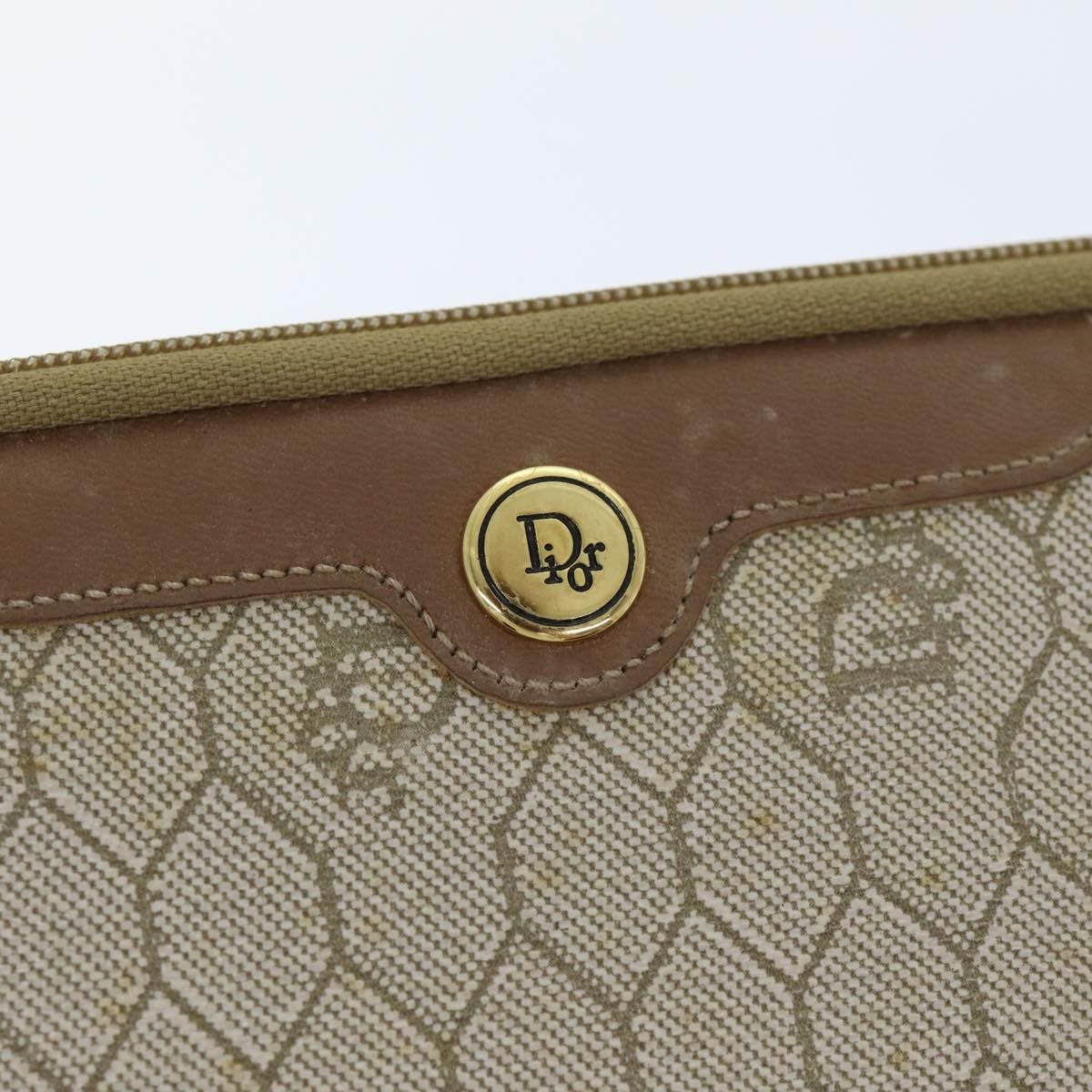 Dior Christian Dior Vintage Honeycomb Zip Pouch Coated Canvas Size ONE SIZE - 9 Thumbnail
