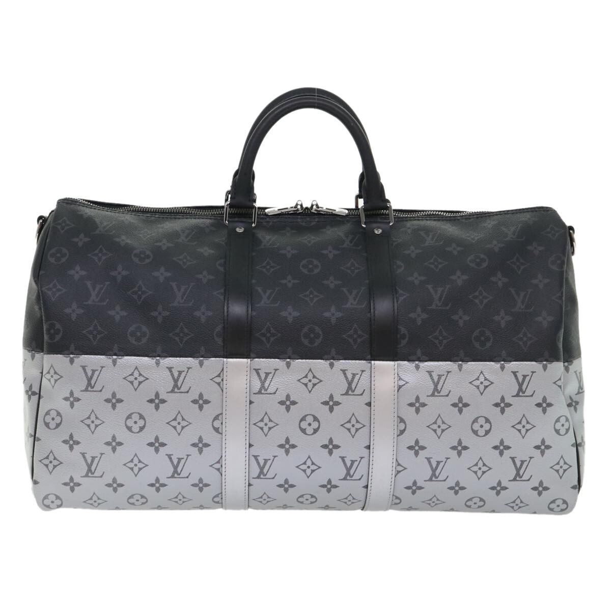 Louis Vuitton Louis Vuitton Keepall Bandouliere Bag Monogram Eclipse Split Canvas Size ONE SIZE - 2 Thumbnail