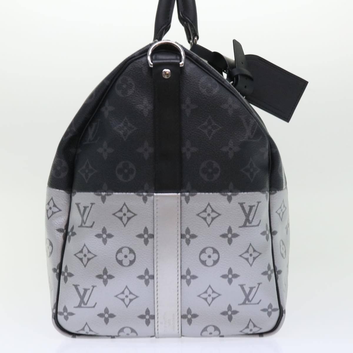 Louis Vuitton Louis Vuitton Keepall Bandouliere Bag Monogram Eclipse Split Canvas Size ONE SIZE - 4 Thumbnail