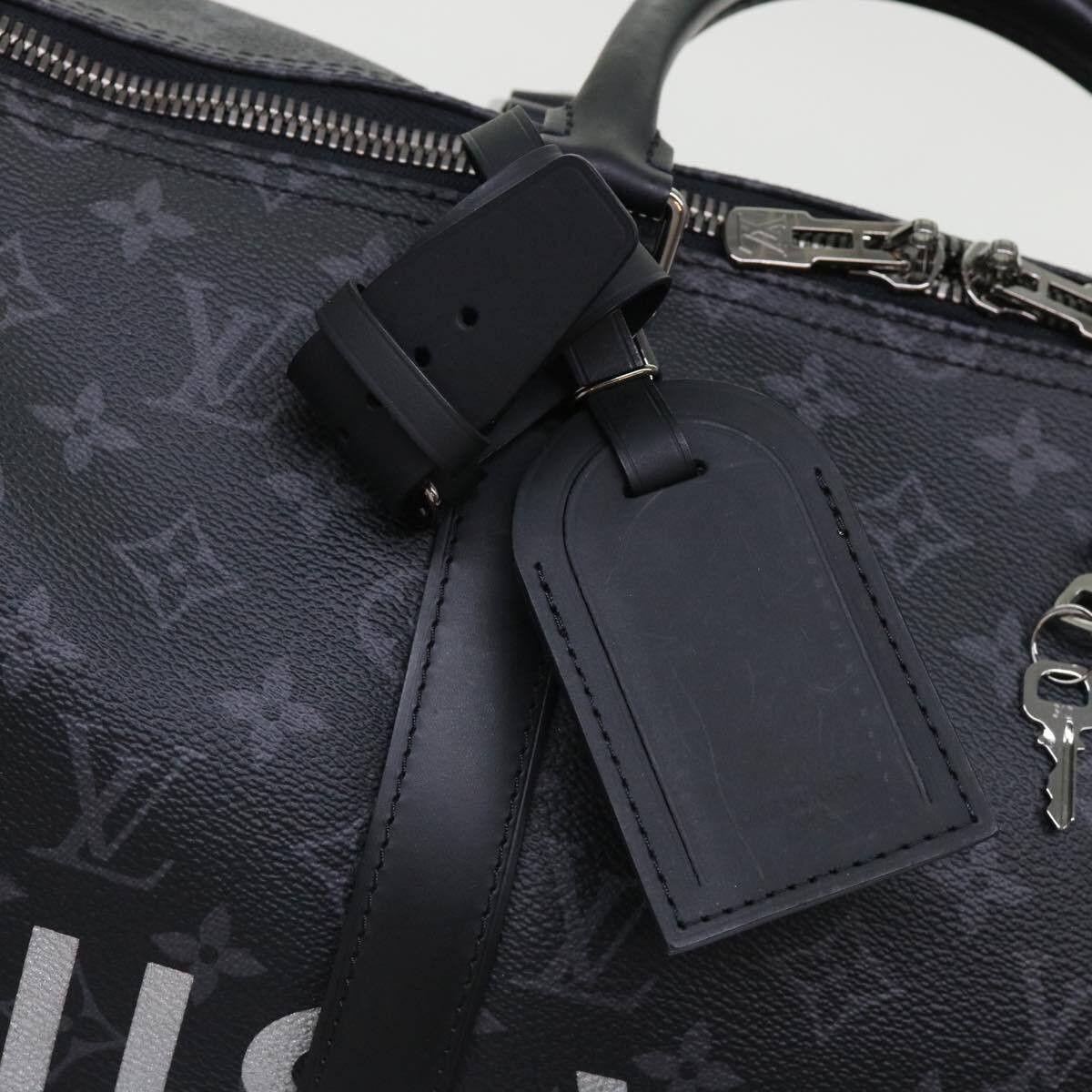 Louis Vuitton Louis Vuitton Keepall Bandouliere Bag Monogram Eclipse Split Canvas Size ONE SIZE - 22 Thumbnail