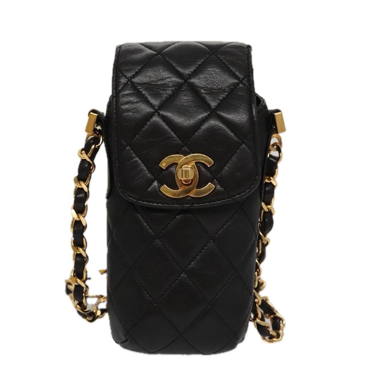 Chanel Chanel CC Phone Pouch with Chain Quilted Lambskin Size ONE SIZE - 17 Thumbnail