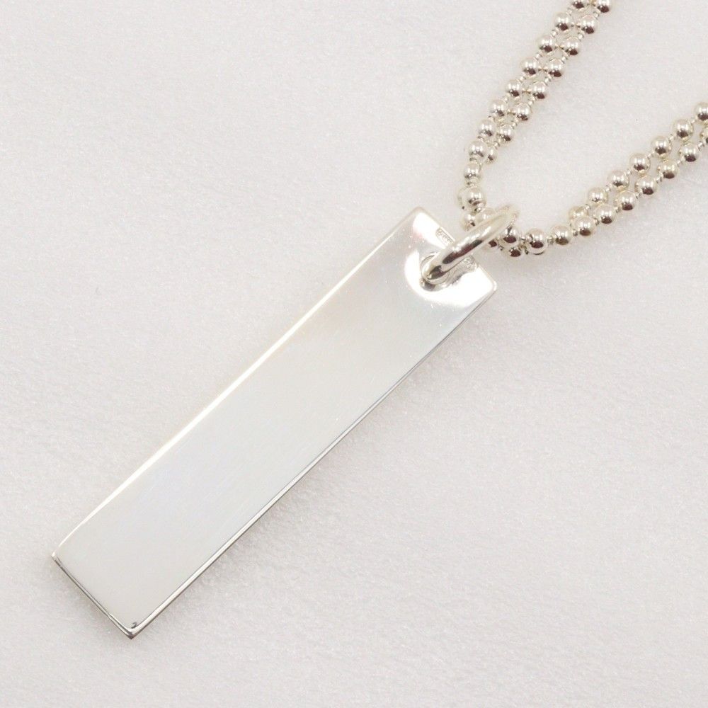 Gucci Gucci Logo Bar Double Ball Necklace Silver 925 Size ONE SIZE - 2 Thumbnail