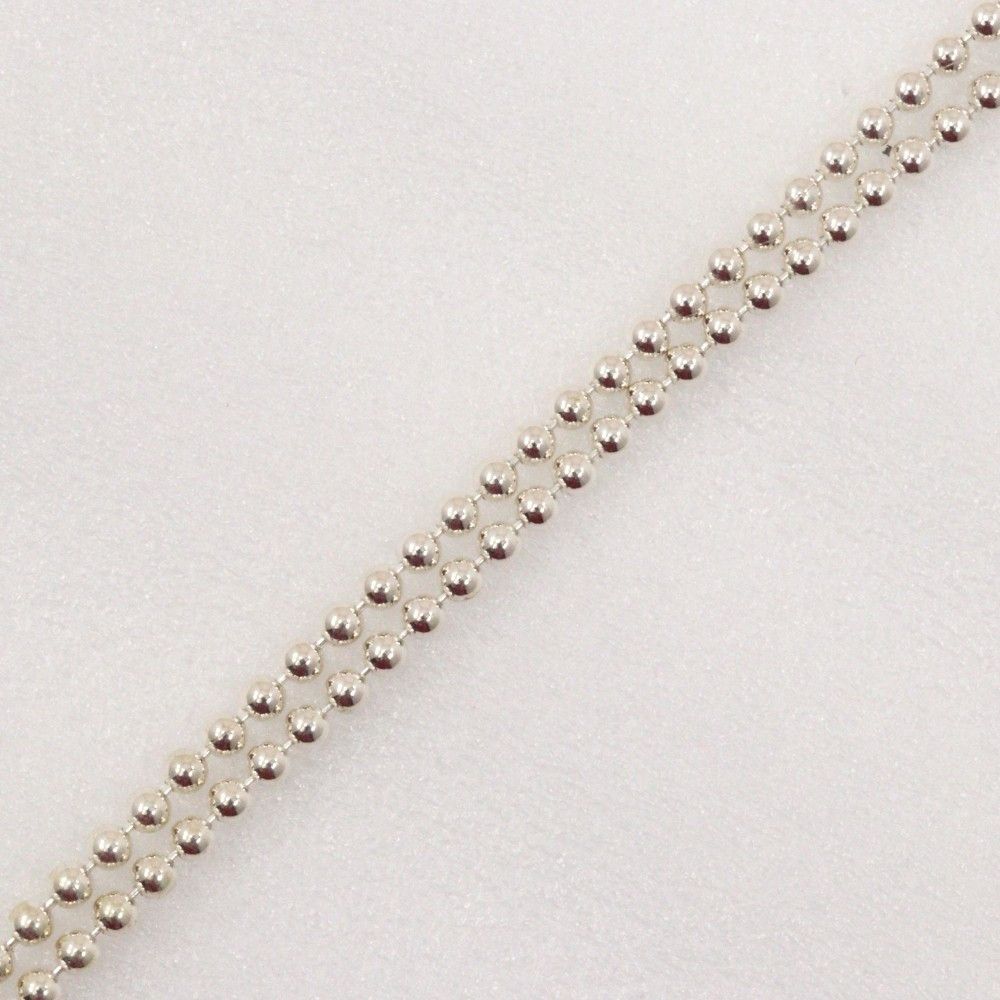 Gucci Gucci Logo Bar Double Ball Necklace Silver 925 Size ONE SIZE - 3 Thumbnail