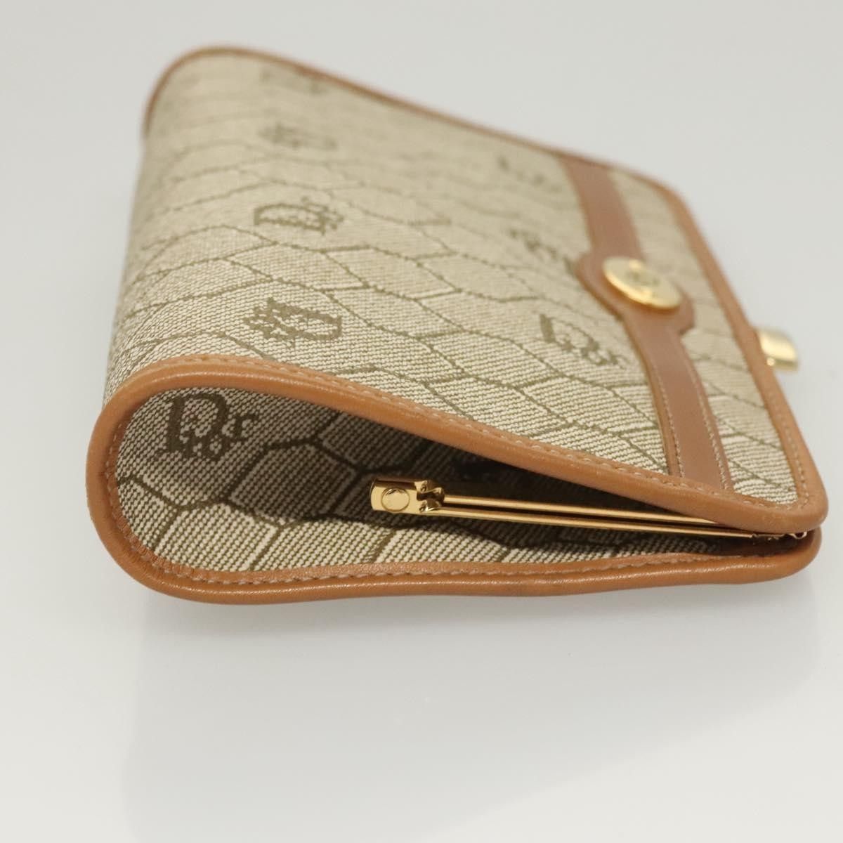 Dior Christian Dior Vintage Honeycomb Zip Pouch Coated Canvas Size ONE SIZE - 3 Thumbnail