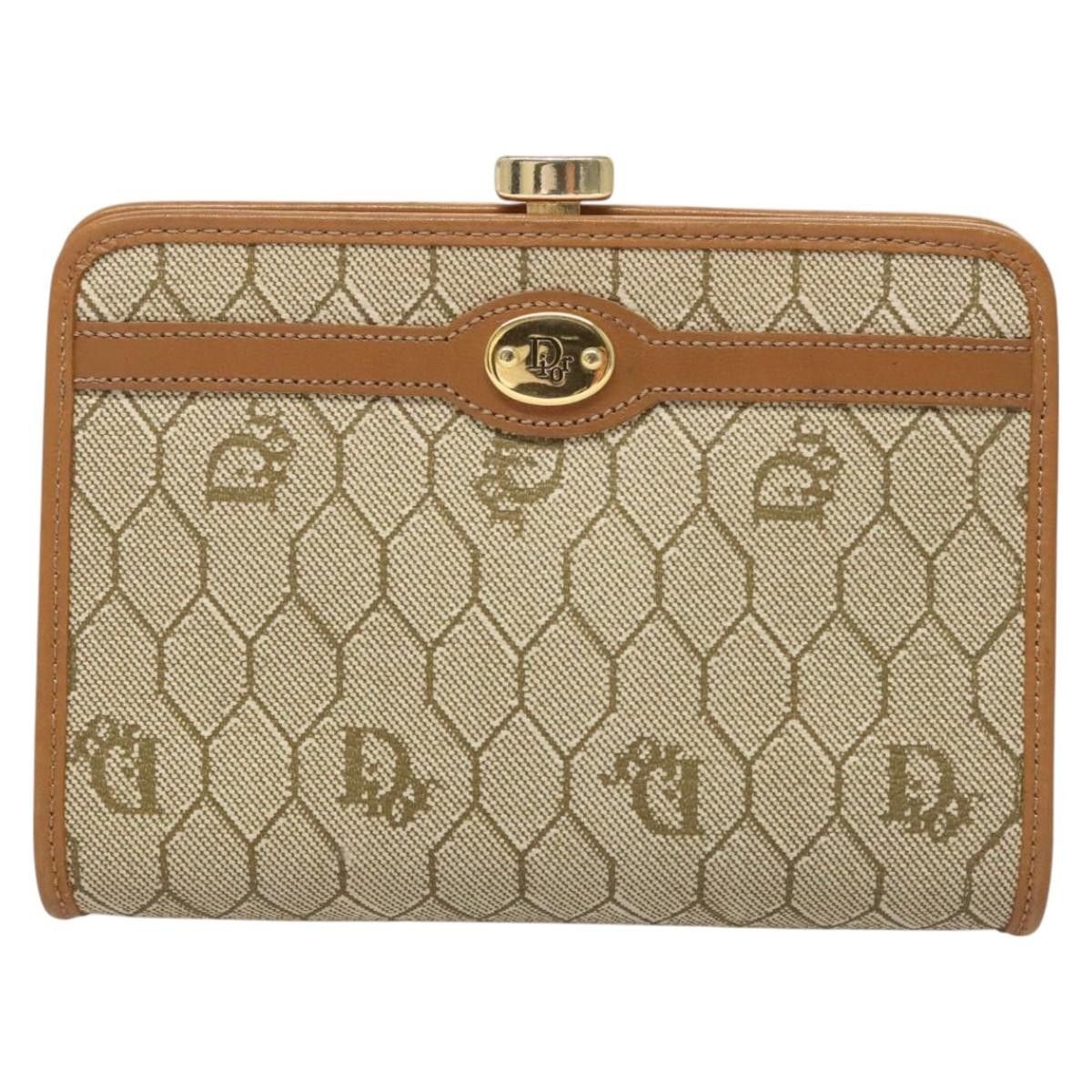 Dior Christian Dior Vintage Honeycomb Zip Pouch Coated Canvas Size ONE SIZE - 13 Thumbnail