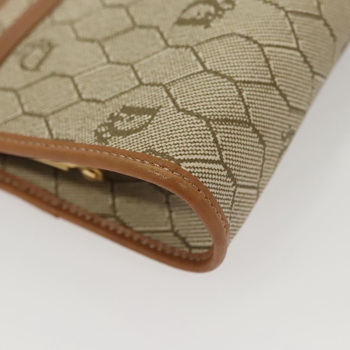 Dior Christian Dior Vintage Honeycomb Zip Pouch Coated Canvas Size ONE SIZE - 7 Thumbnail