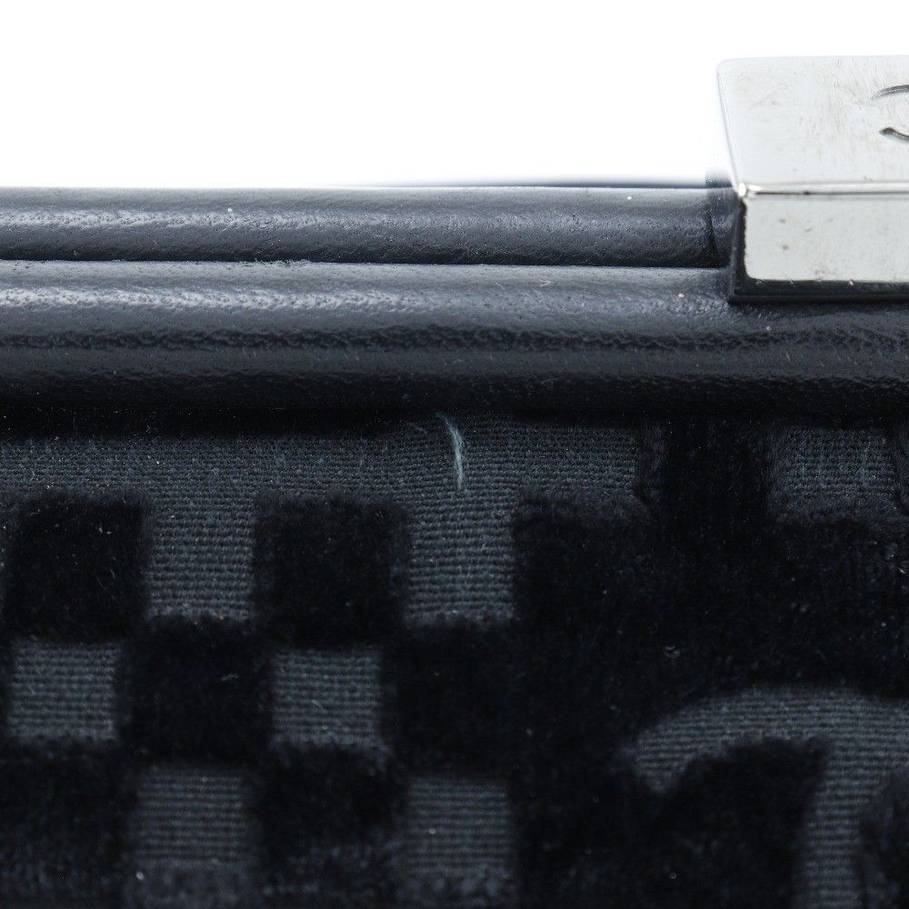 Chanel Chanel Vintage CC Side Belted Bowler Check Embossed Velvet Size ONE SIZE - 10 Thumbnail