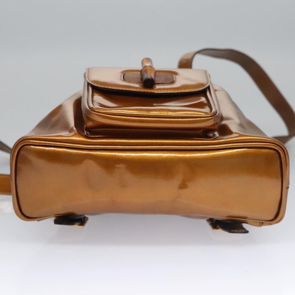 Gucci Vintage Bamboo Backpack Patent