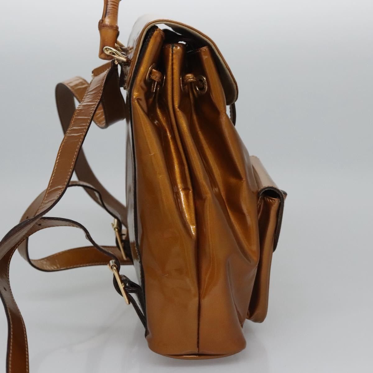 Gucci Vintage Bamboo Backpack Patent