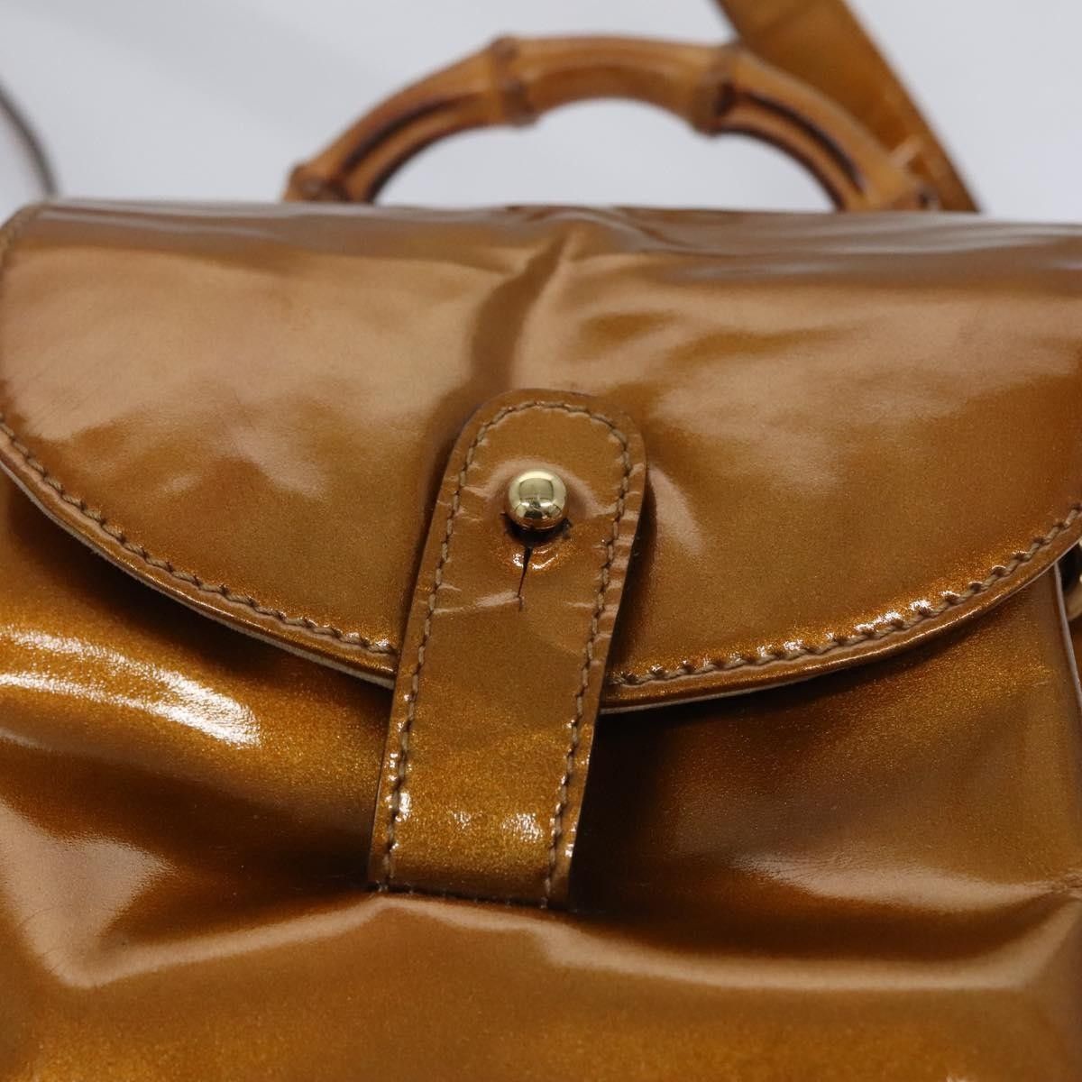 Gucci Vintage Bamboo Backpack Patent