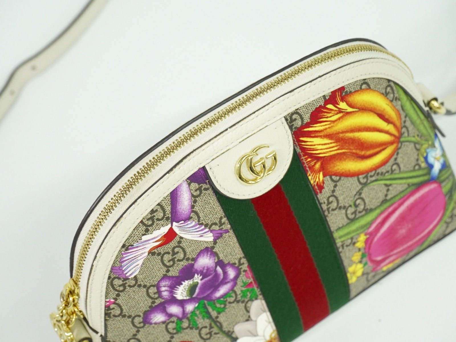 Gucci Gucci Ophidia Dome Shoulder Bag Flora GG Coated Canvas Size ONE SIZE - 13 Thumbnail