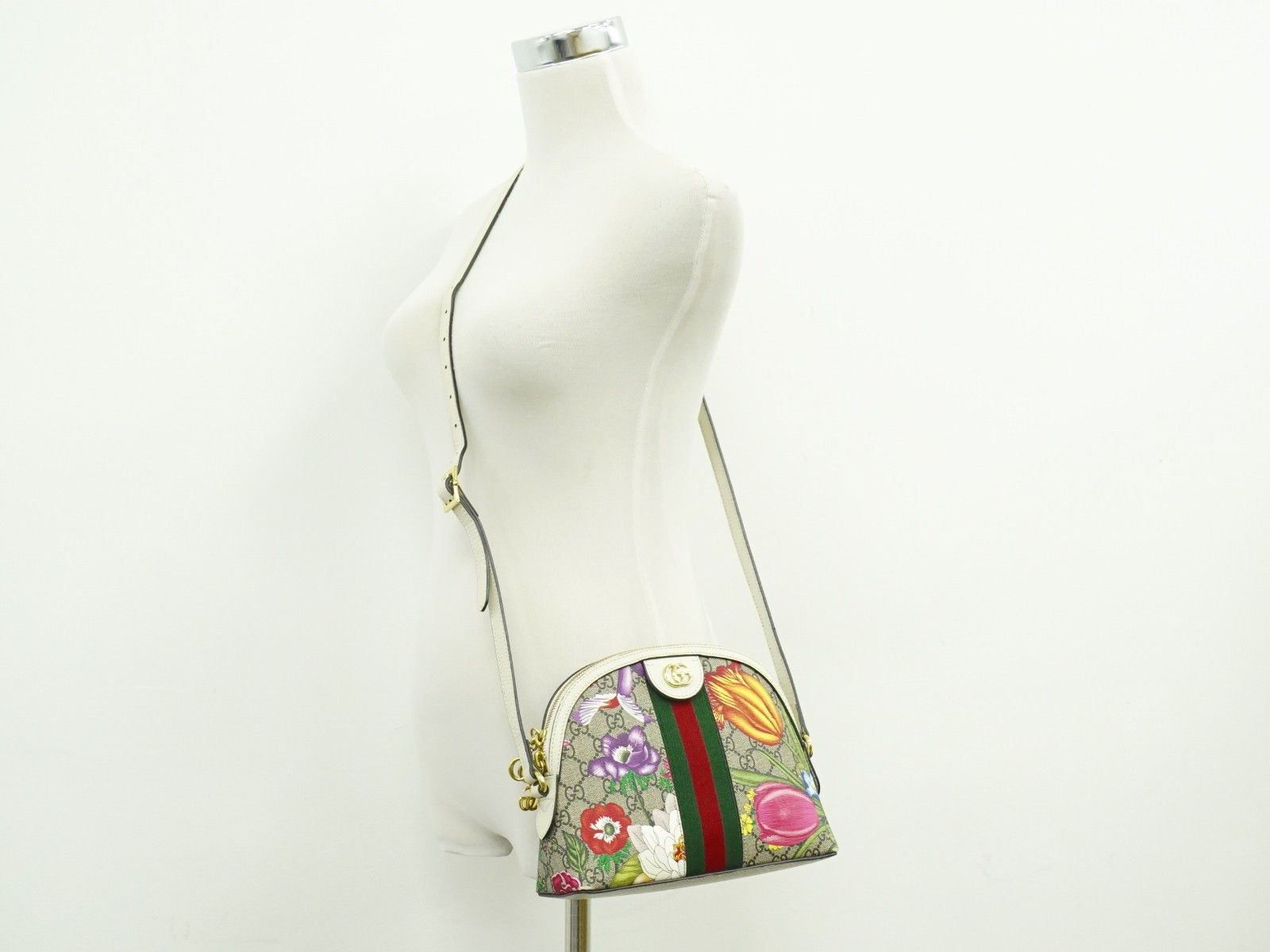Gucci Gucci Ophidia Dome Shoulder Bag Flora GG Coated Canvas Size ONE SIZE - 12 Thumbnail