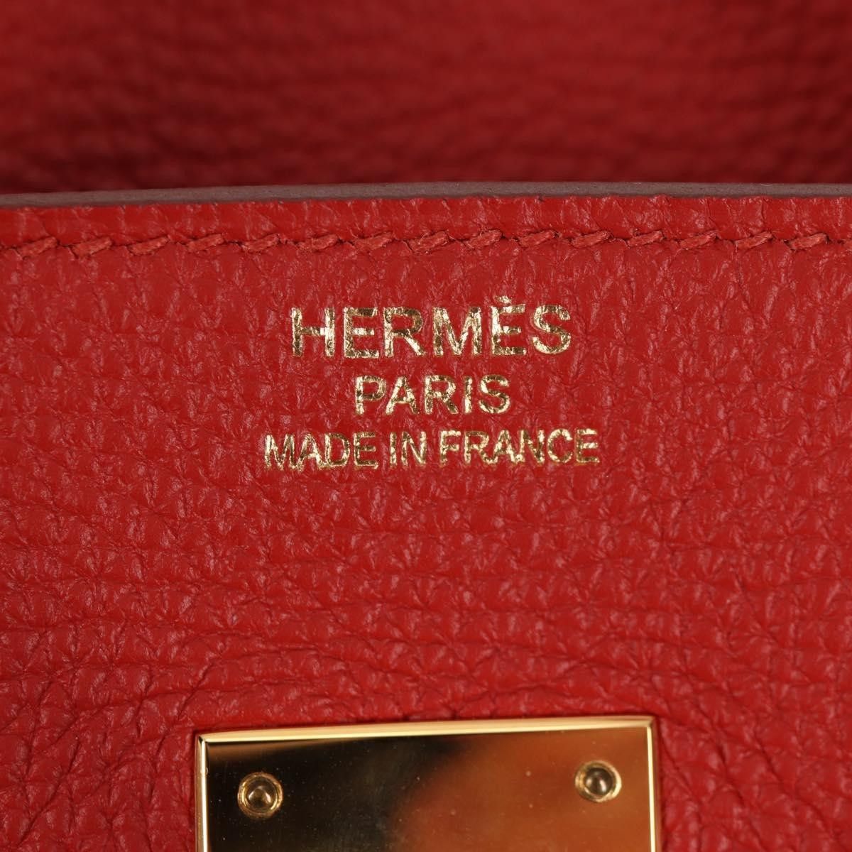 Hermes Hermes Birkin Handbag Red Togo with Gold Hardware Size ONE SIZE - 6 Thumbnail