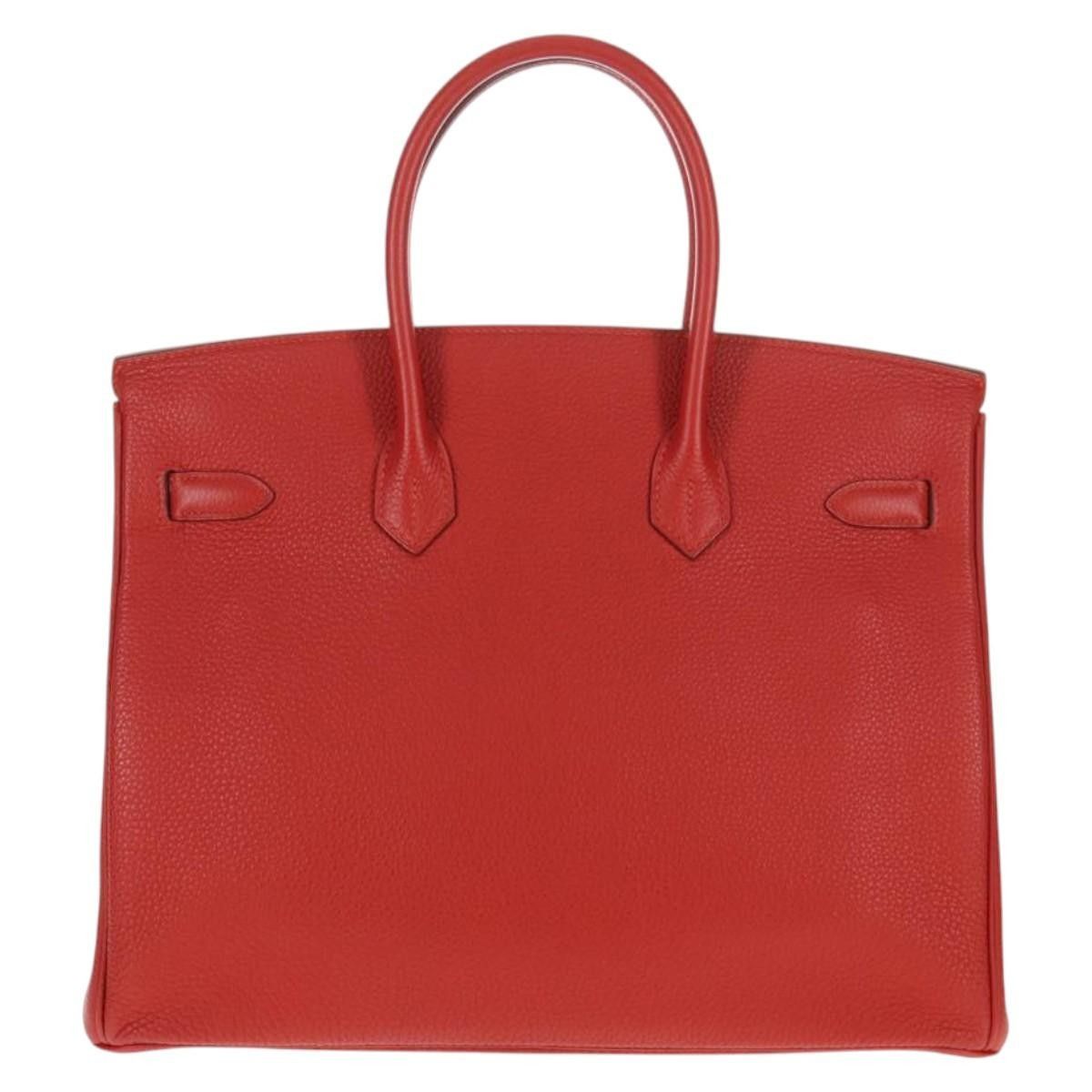 Hermes Hermes Birkin Handbag Red Togo with Gold Hardware Size ONE SIZE - 2 Thumbnail
