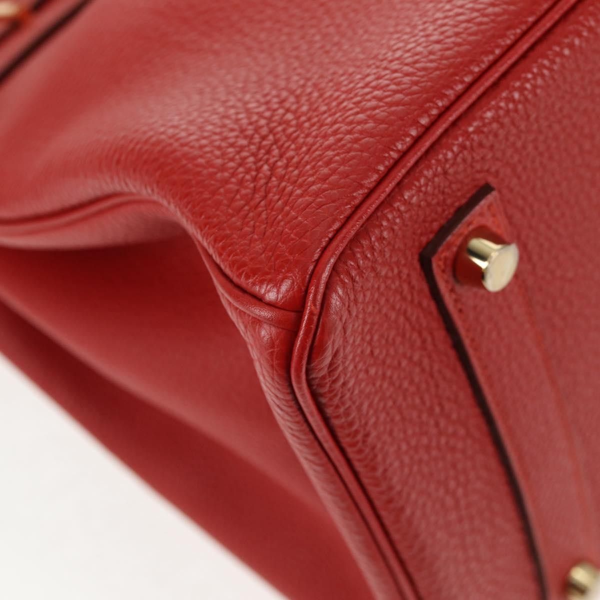 Hermes Hermes Birkin Handbag Red Togo with Gold Hardware Size ONE SIZE - 8 Thumbnail