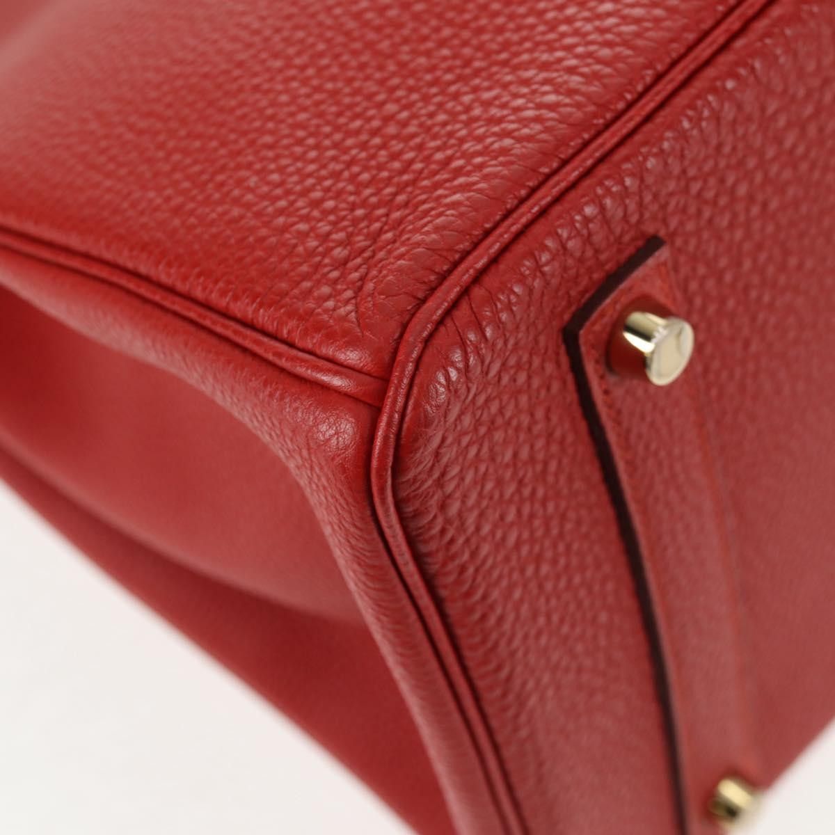 Hermes Hermes Birkin Handbag Red Togo with Gold Hardware Size ONE SIZE - 9 Thumbnail