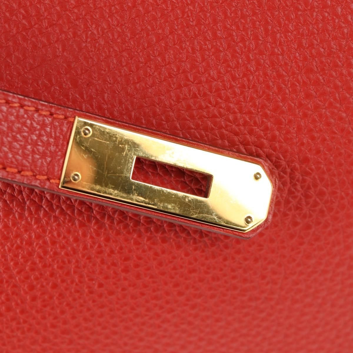 Hermes Hermes Birkin Handbag Red Togo with Gold Hardware Size ONE SIZE - 12 Thumbnail