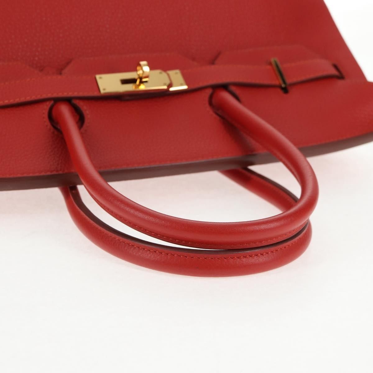 Hermes Hermes Birkin Handbag Red Togo with Gold Hardware Size ONE SIZE - 7 Thumbnail