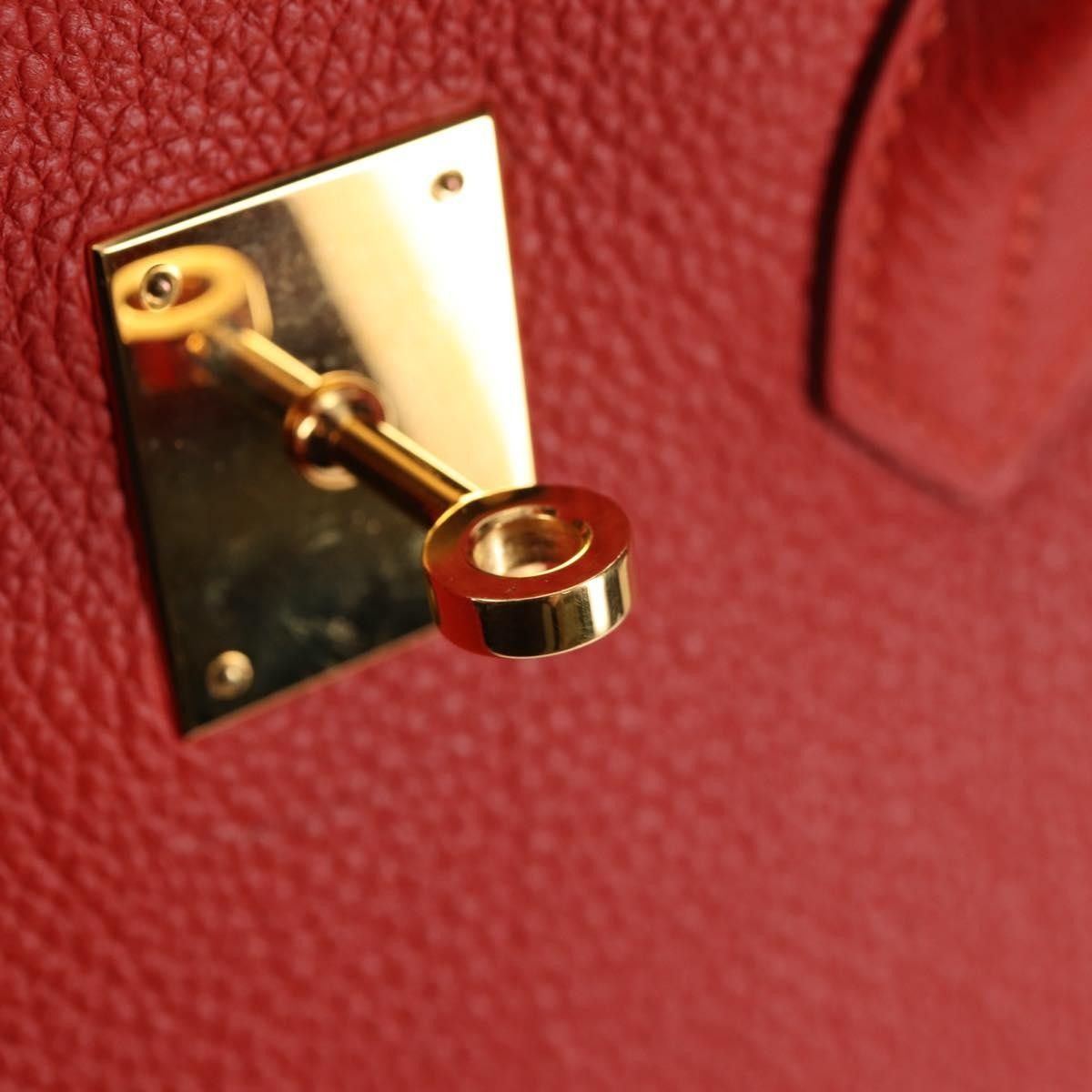 Hermes Hermes Birkin Handbag Red Togo with Gold Hardware Size ONE SIZE - 14 Thumbnail