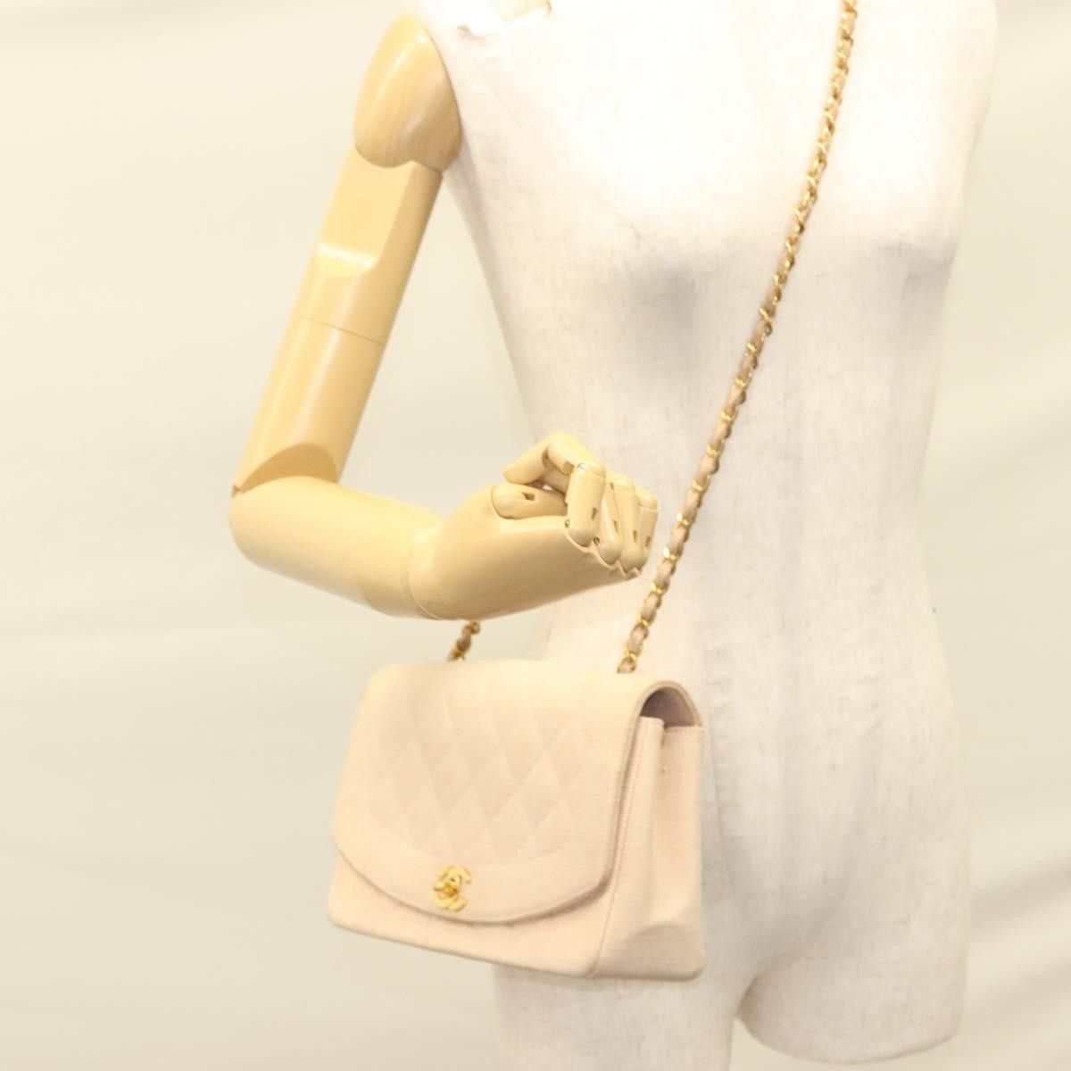 Chanel Chanel Vintage Diana Flap Bag Quilted Canvas Size ONE SIZE - 13 Thumbnail