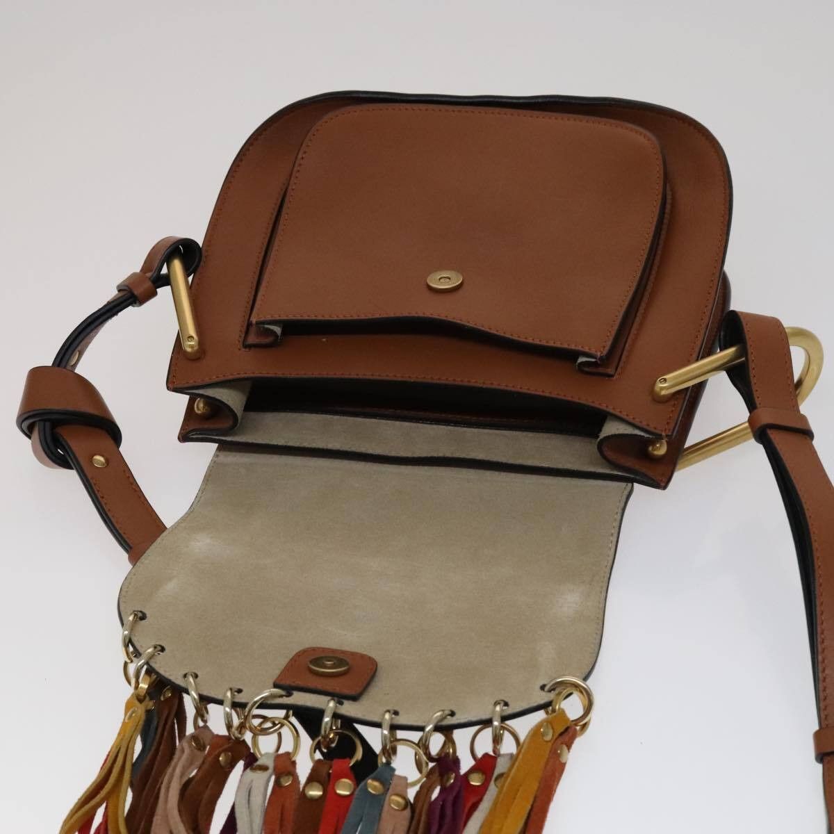 Chloe Chloe Multicolor Fringe Hudson Bag Leather Size ONE SIZE - 18 Thumbnail