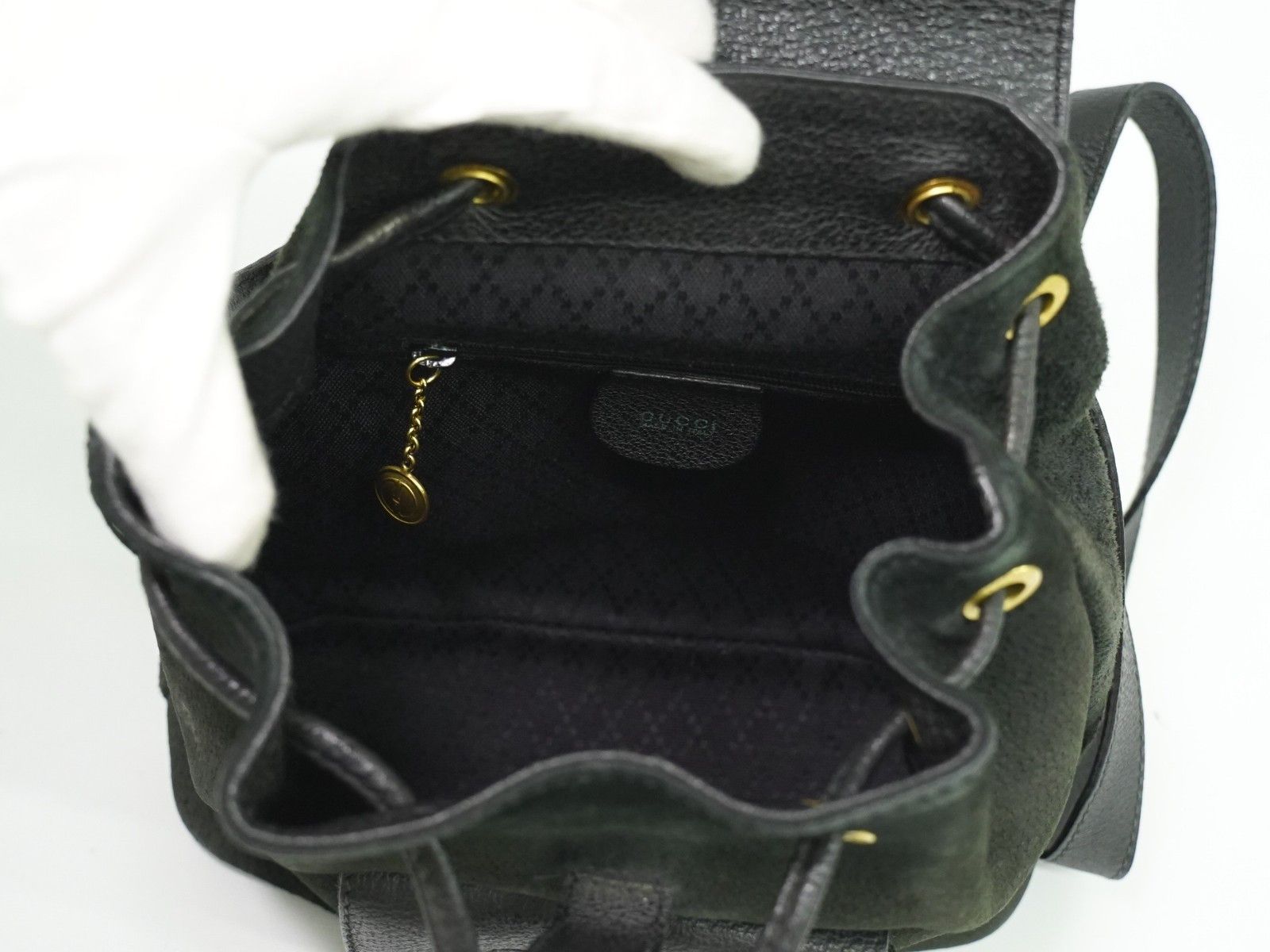 Gucci Gucci Vintage Bamboo Backpack Suede Size ONE SIZE - 3 Thumbnail