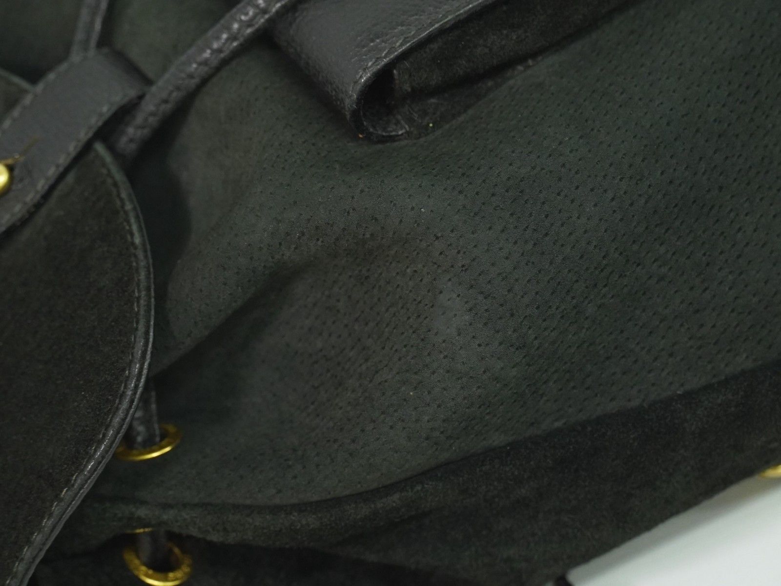 Gucci Gucci Vintage Bamboo Backpack Suede Size ONE SIZE - 11 Thumbnail