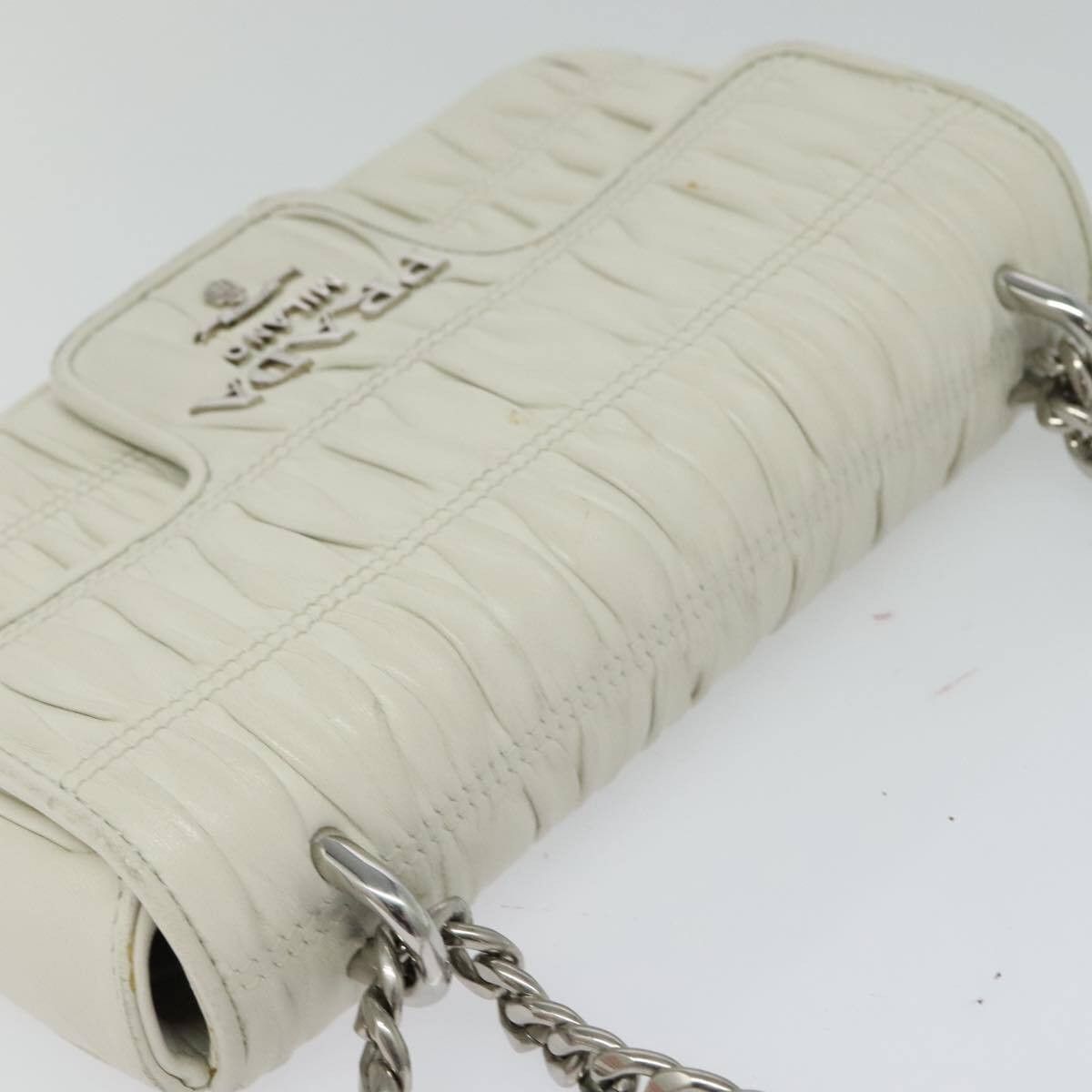 Prada Prada Chain Flap Shoulder Bag Nappa Gaufre Size ONE SIZE - 16 Thumbnail
