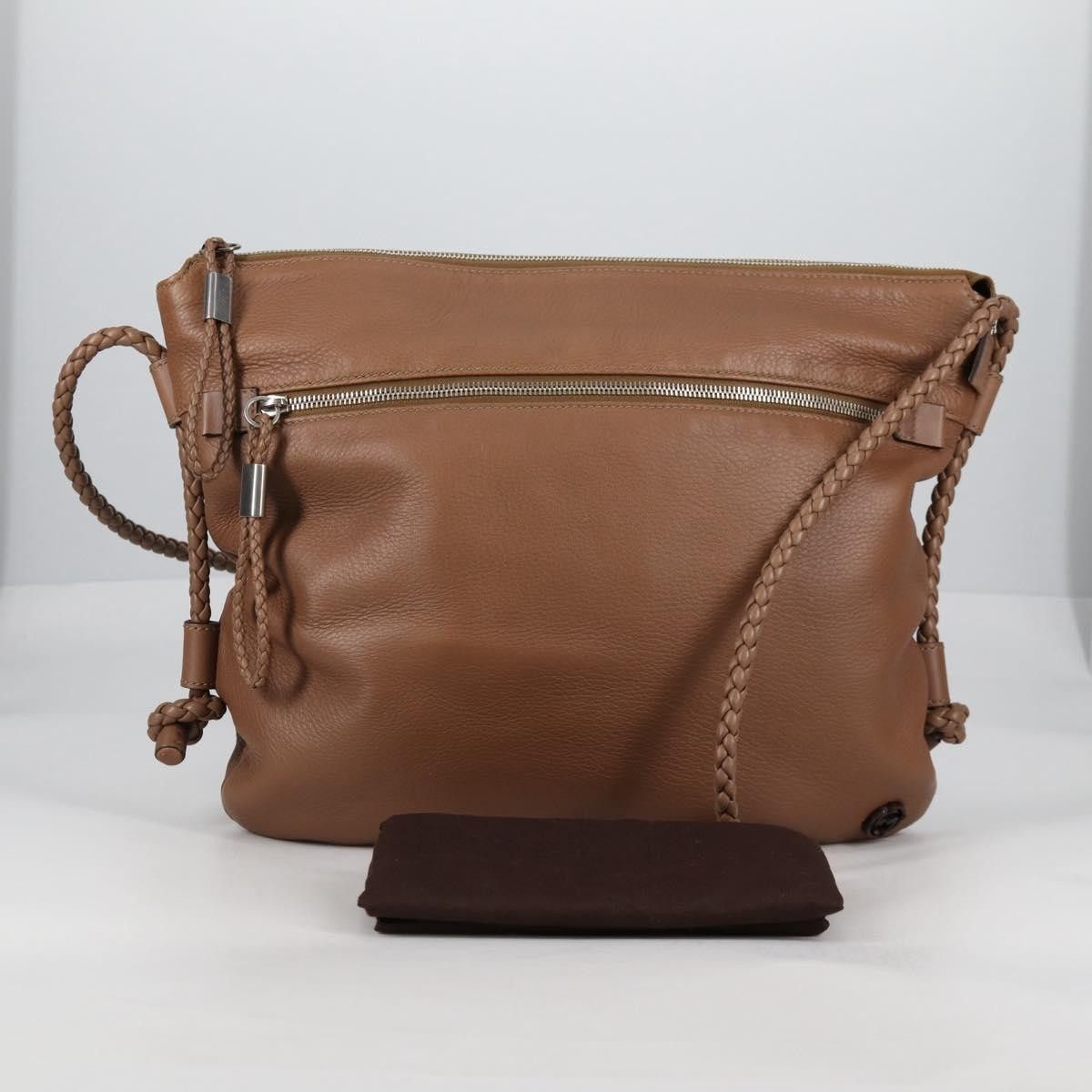Gucci Gucci Braided Strap Zip Messenger Leather Size ONE SIZE - 15 Thumbnail