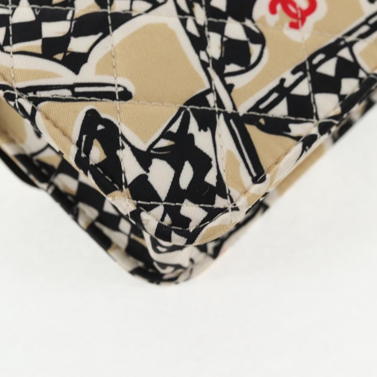 Chanel Chanel Flap Card Holder on Chain Quilted Printed Canvas Size ONE SIZE - 10 Thumbnail