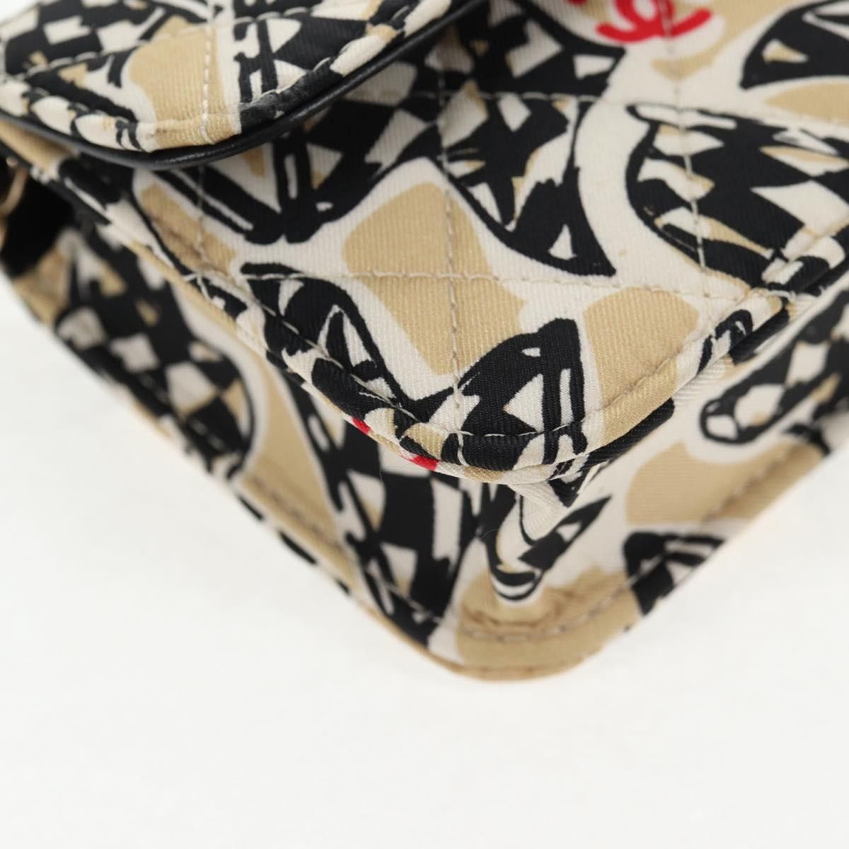 Chanel Chanel Flap Card Holder on Chain Quilted Printed Canvas Size ONE SIZE - 11 Thumbnail
