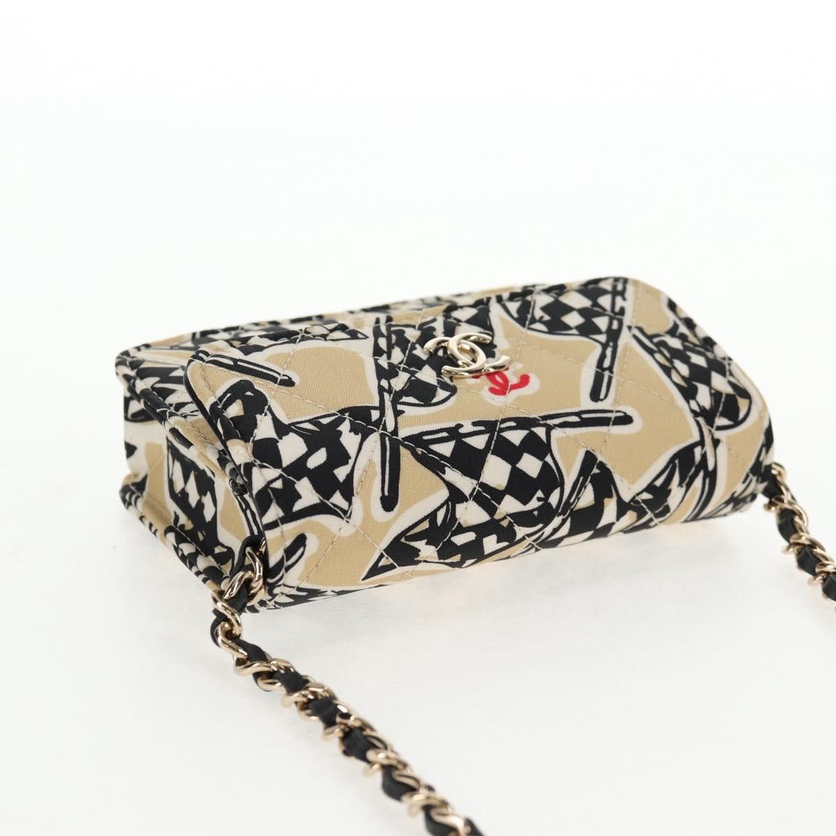 Chanel Chanel Flap Card Holder on Chain Quilted Printed Canvas Size ONE SIZE - 17 Thumbnail
